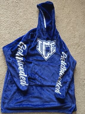 ICE Allstars Blue Plush Hooded Pullover/Coverup